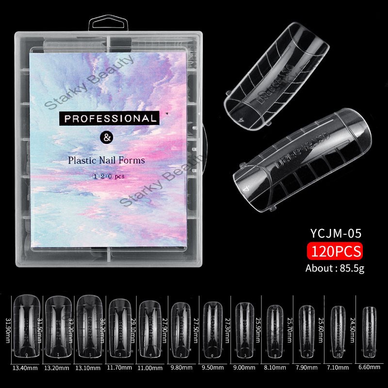Nail Art Crystal Extended Nail Model No Paper Fast Phototherapy Extended Nail tips 120 Pieces