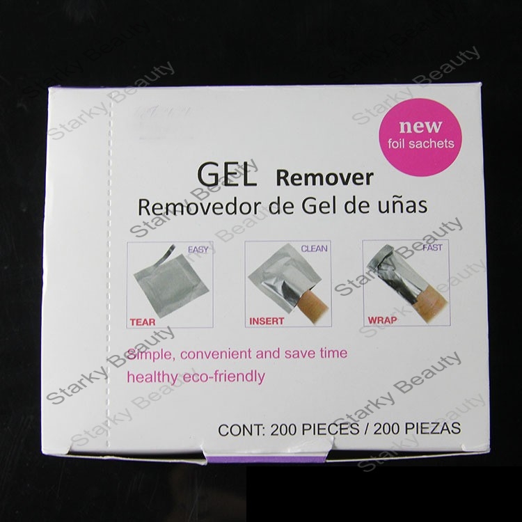 Internal aluminium foil seals nail polish remover wipes(200pcs/box)