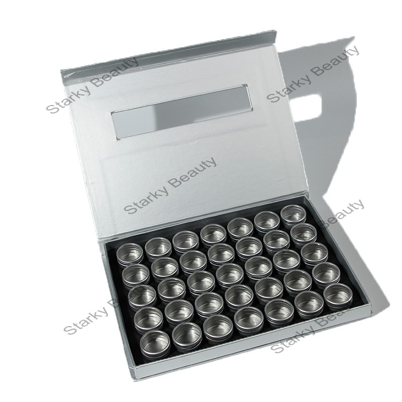nail aluminum cans Open window transparent aluminum box ins independent nail jewelry storage box