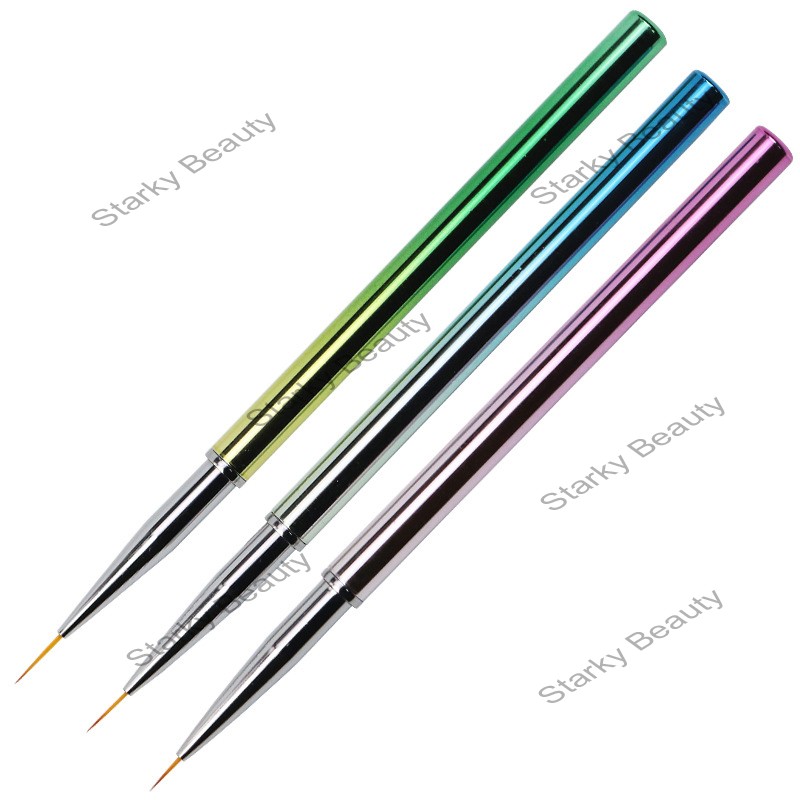 Nail drawing pen Electroplating bright pen 3 sets of drawing line flower painting pen