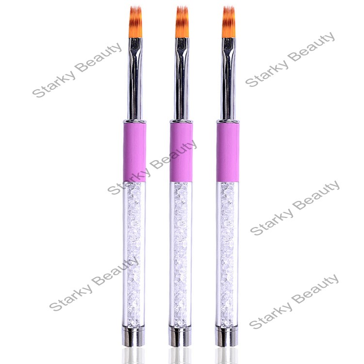 New Rhinestones Flat Nail Brush Painting Ombre Brush