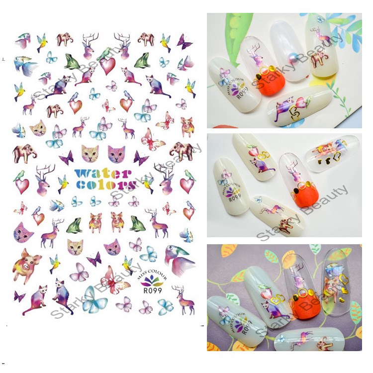 Christmas 3D Stickers Nail Art Decorations Stickers Accessories