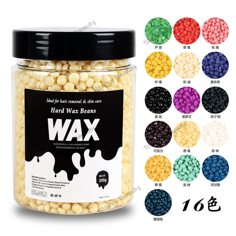 Bottled 200g depilatory hard wax beans paper-free solid fast depilatory bean wax