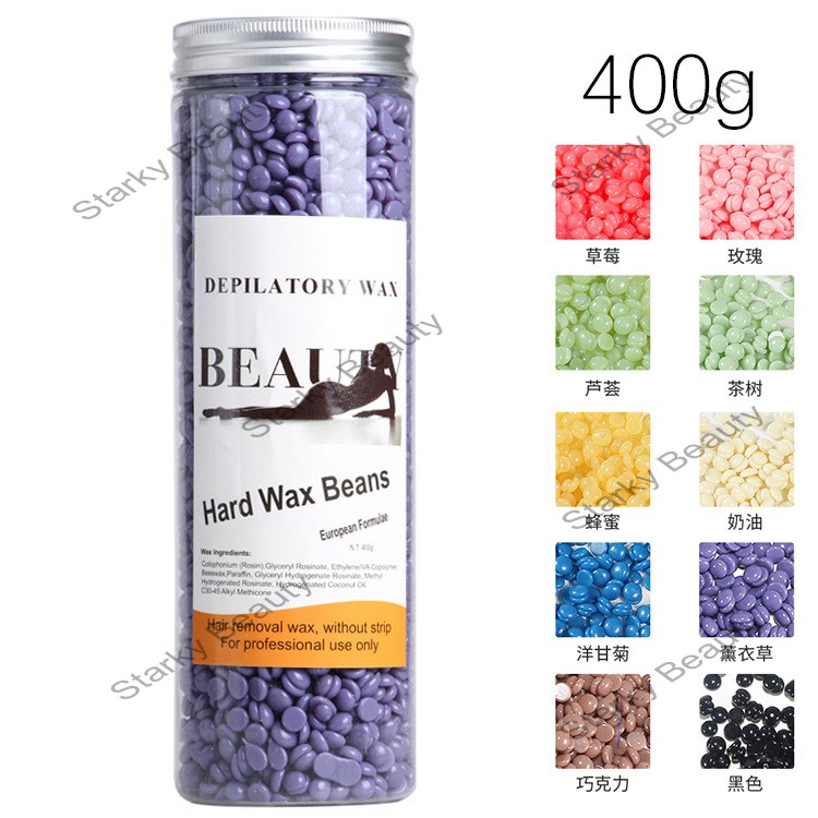 400g small particles wax-free paper solid hair removal hard wax soy wax beeswax hair removal