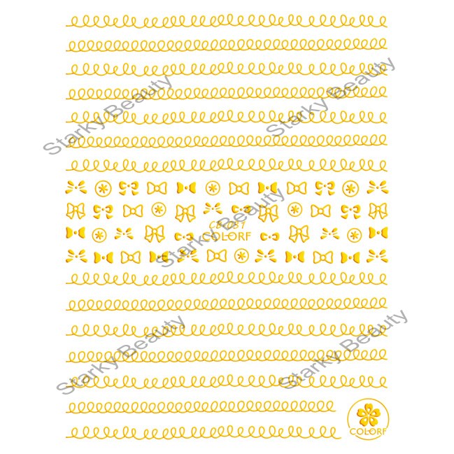 Fashionable Wavy bowknot Design 3D Nail Stickers