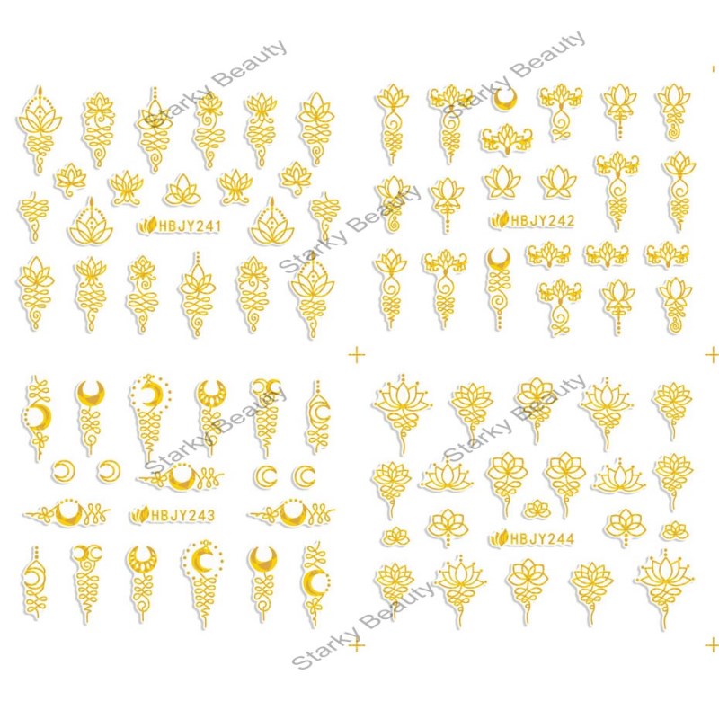 Nail Adhesive New Geometric Tassel Stickers