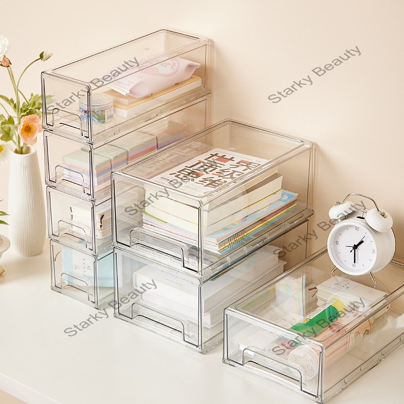 Drawer-type storage box Desktop superimposed cosmetic sundries storage box Multi-layer sorting box