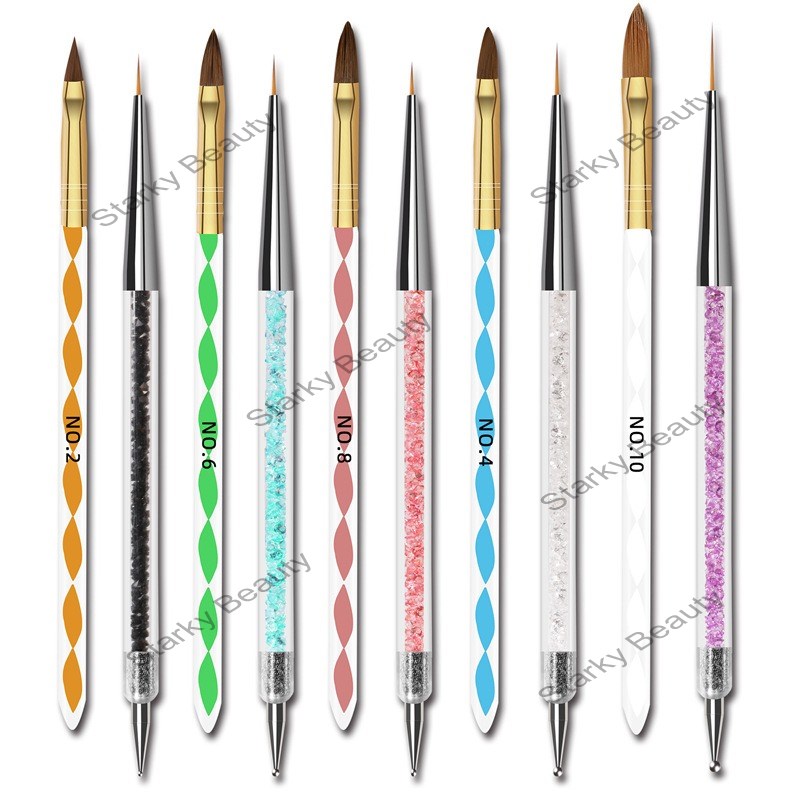 5pcsNail Art Line Pen Crystal Pen Combination Set Nail brush Set