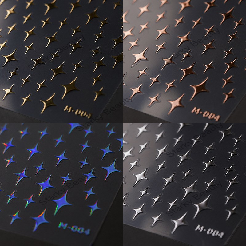 2023 Gold Stamping Nail Sticker Back Adhesive Nail Sticker