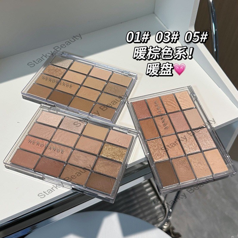16 color eye shadow plate pearl matte horizontal silkworm brightening