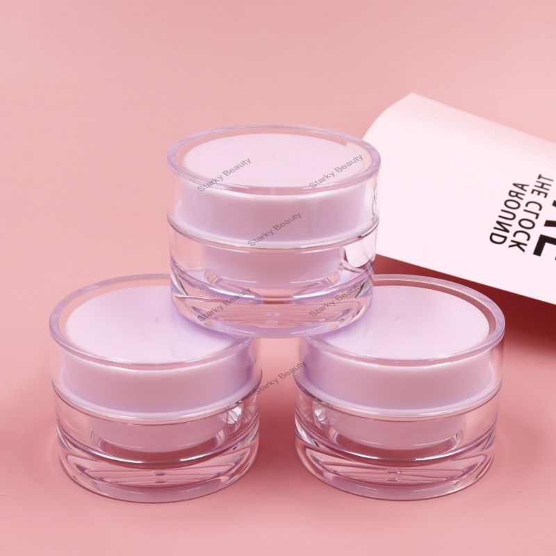 High end round bottle 10g30gPS acrylic cream bottle cosmetic plastic bottle