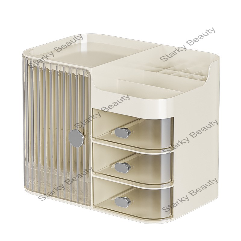Cosmetics storage box box drawer type desk dresser High grade cute facial mask dust-proof shelf