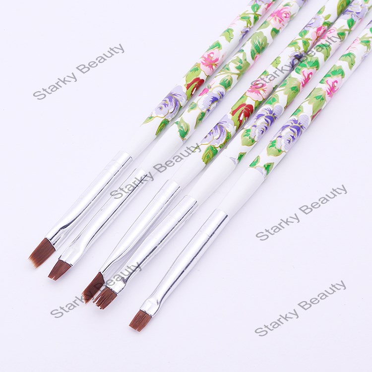 nail gel brush with flower design