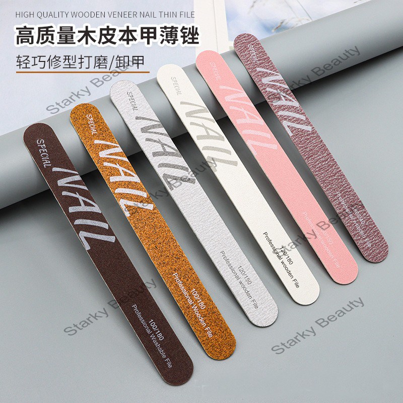 High quality specialized wood chip file for ultra-thin polishing of nail repair type rubbing strip