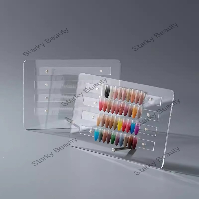 Nail Color Board Acrylic High Transparent Display Board Special Magnetic Strip Blank Color Board