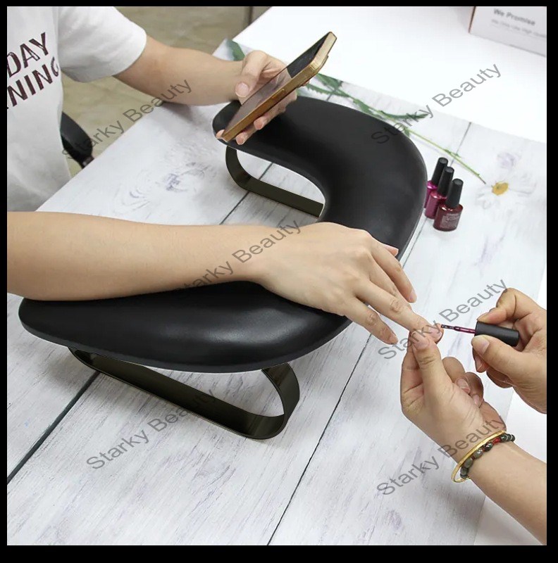 Nail Pillow Russian style U-shaped PU leather detachable tilting bracket