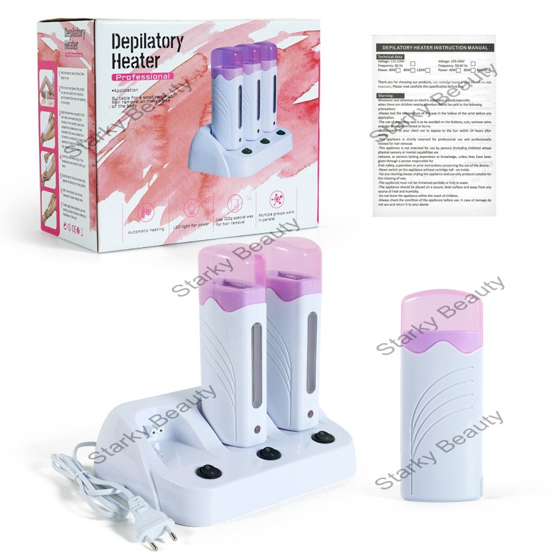 Three seater Hair Removal Wax Machine Roller Wax Heating Wax Therapy Machine Melting Wax Machine