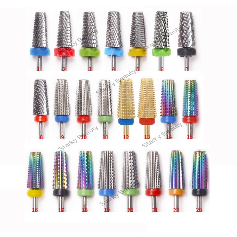 Nail tungsten steel 5 in 1 grinding head Russian type nail removal bits