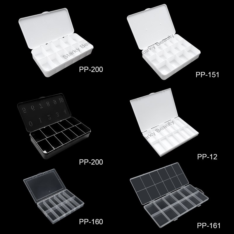 Black transparent nail art large capacity nail piece box packaging box