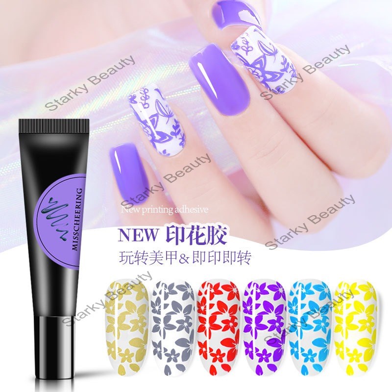 Nail Printing Glue Color Painting Glue Hose Printing Template Nail Shop Printing Glue 8ml