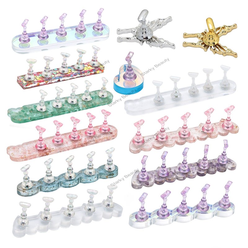 Nail practice nail holder, colorful aurora practice nail holder, beginner