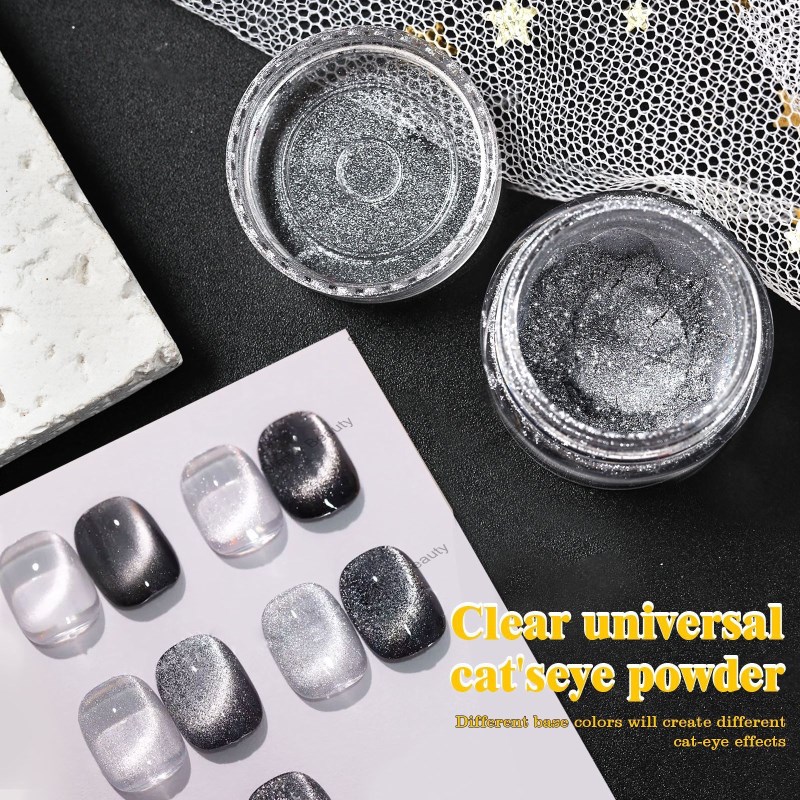 Nail Small Light Bulb Effect Adhesive Cat Eye Powder