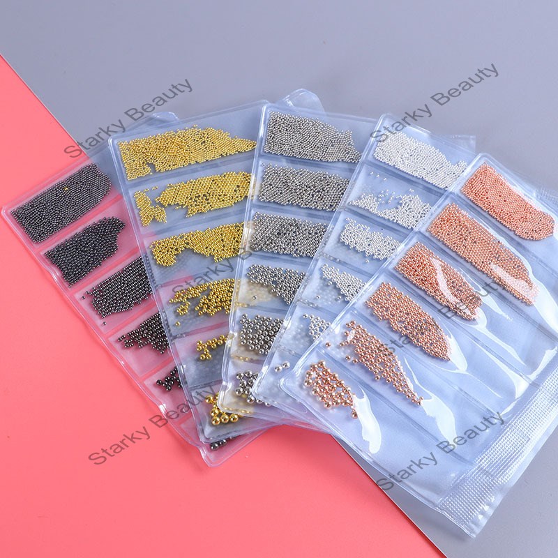 Mini Small Nail Beads Stainless Steel Nails Art Decorations Gun Black Rose Gold Studs