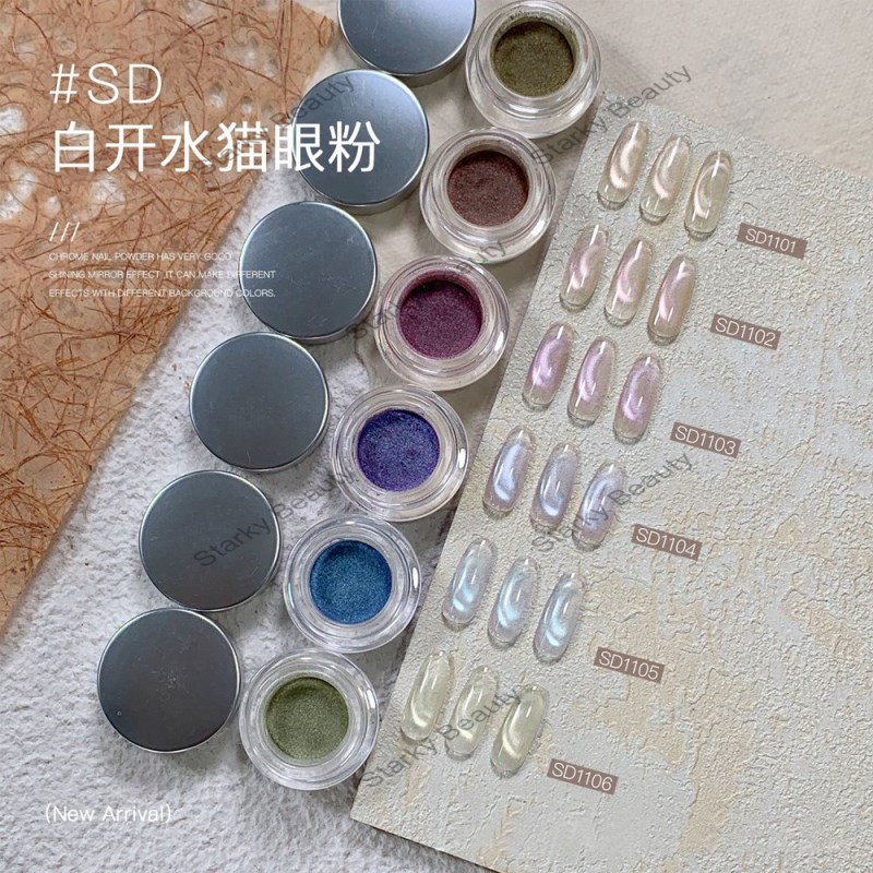 Magic Mirror Powder Cat Eye Magnetic Chameleon N Universal Color Mixing Cat Eye Powder Nail Art