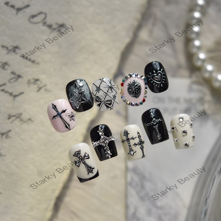 Metallic Nail Stickers, Dark Style Nail Stickers, Gothic Nail Accessories Stickers