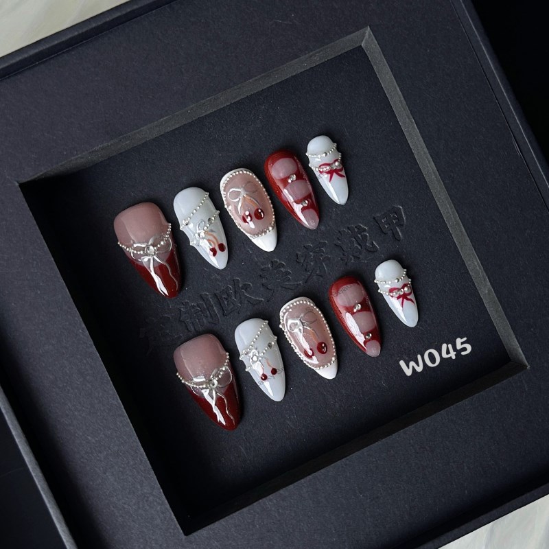 new handmade wearable nail art, high-end hand-painted detachable nail art pieces