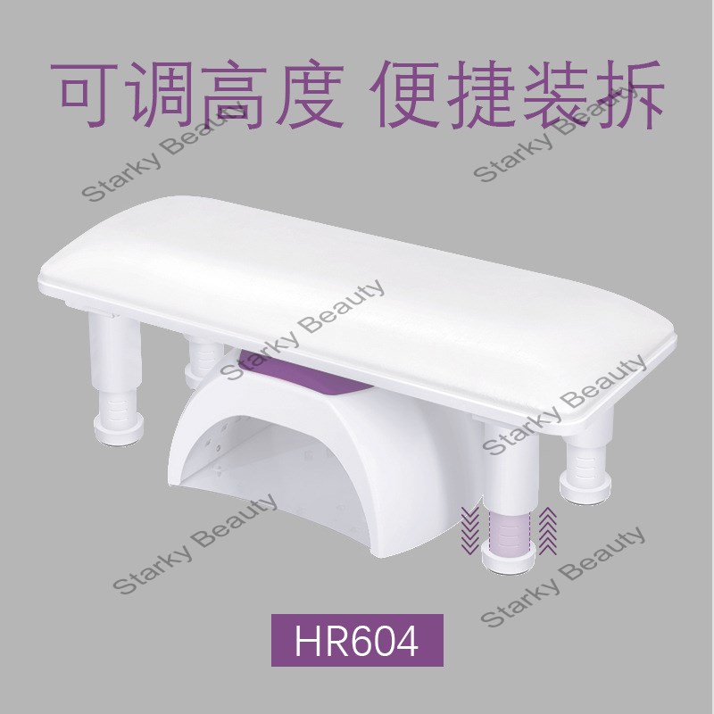 Adjustable height Russian rectangular high elasticity PU leather large-sized nail art hand pillow