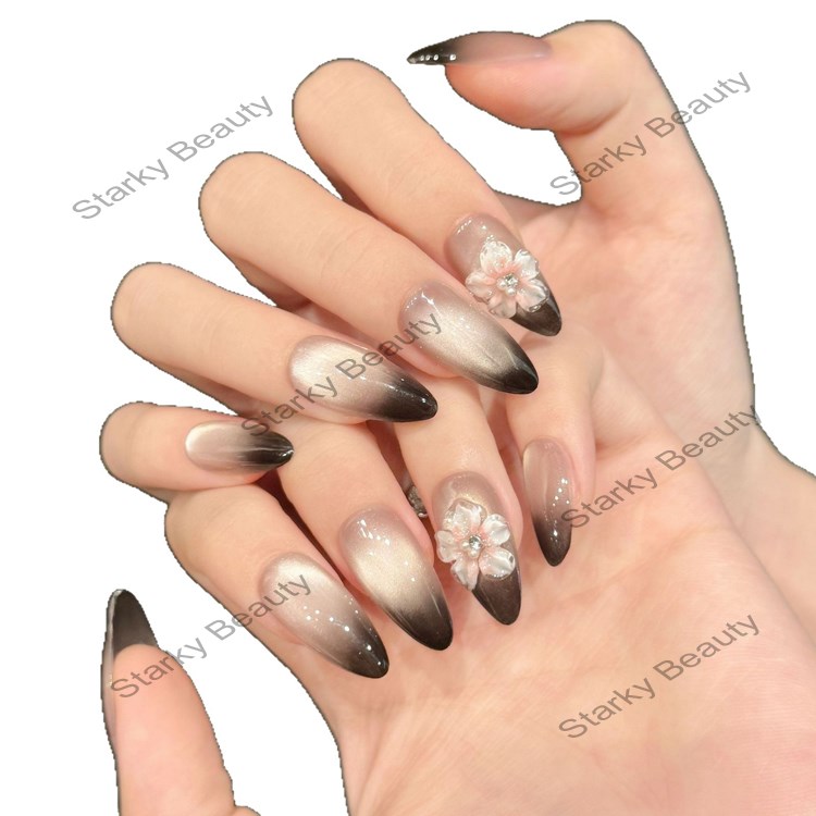 European and American style relief flower pure handmade nail art patches