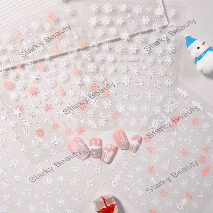 Christmas Nail Stickers Winter Snowflakes Christmas Nail Stickers