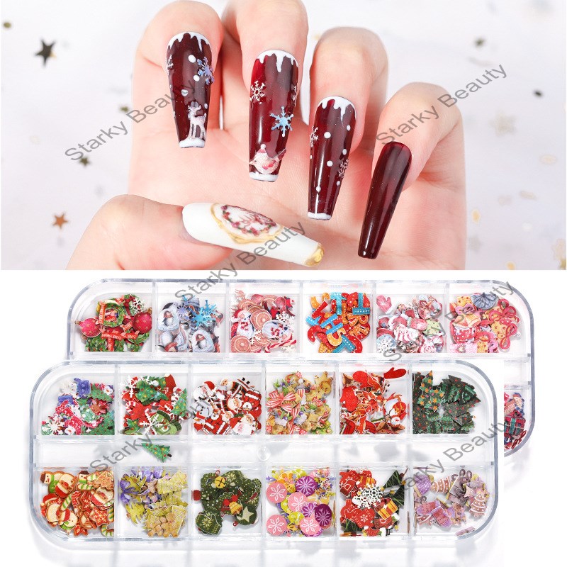 Wood Pulp Nail Accessories Maple Leaf Daisy Butterfly Colorful Flower Nail Accessories
