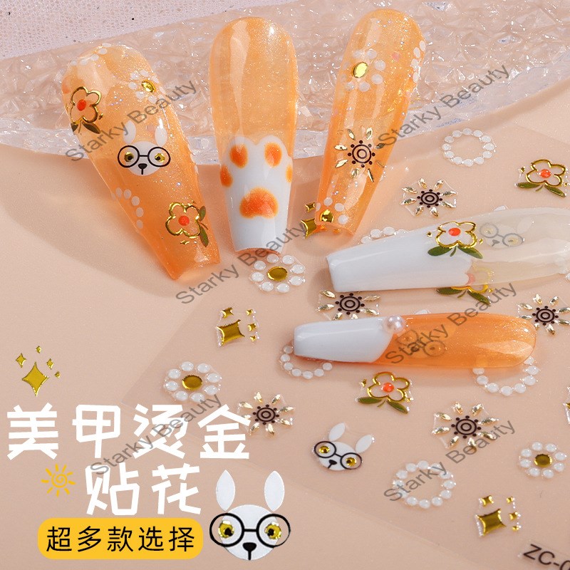 Wholesale DIY Color Diamond 3D Hot Stamping Jewelry Stickers