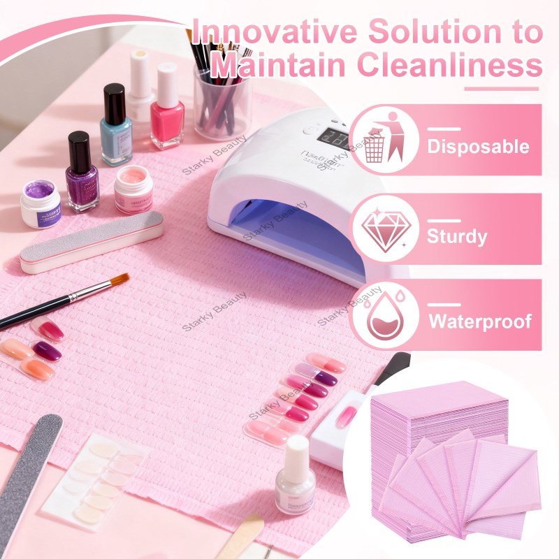 Disposable Tattoo Clean Pad Waterproof  Nail Paper Tablecloths Mat Double Layer Sheets