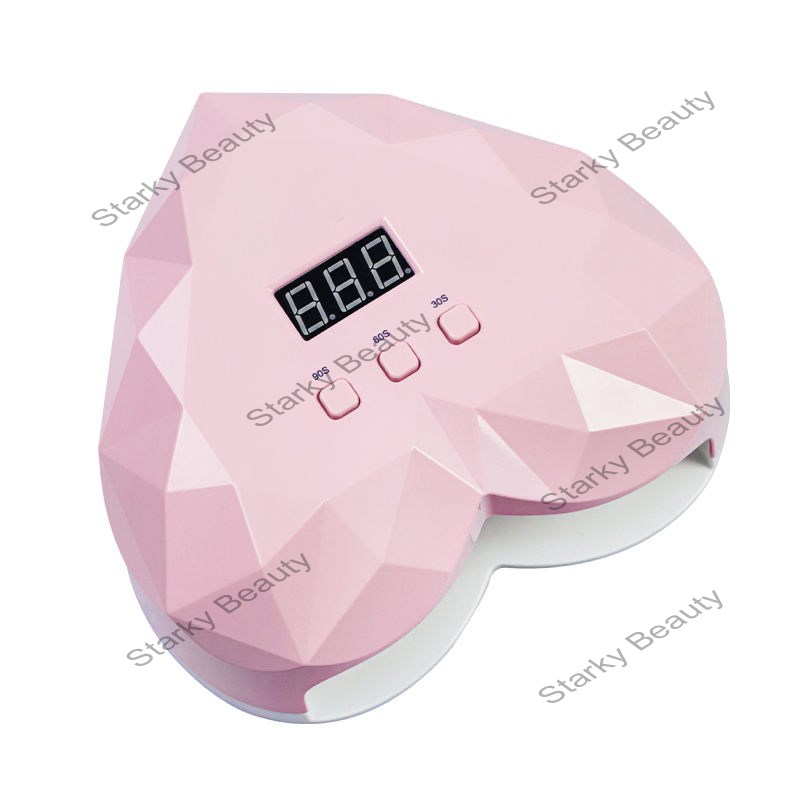 EU Plug Pink Heart Shape UV LED Nail Curling Lamp