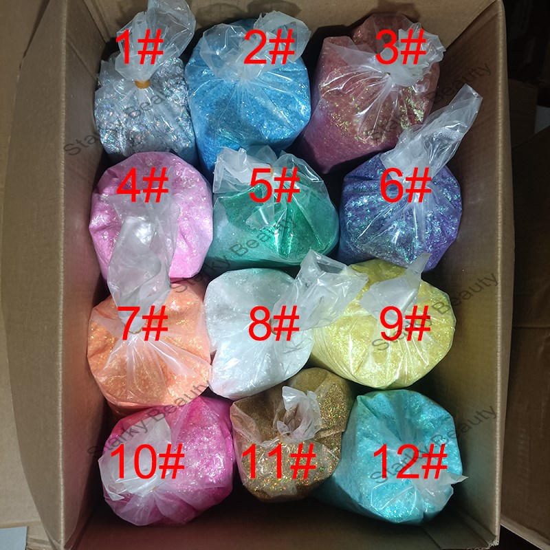 12color tinsel nail glitter