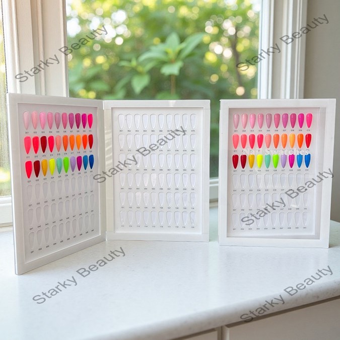 Customized Nail Color Board Display Board Acrylic Dustproof Display Book