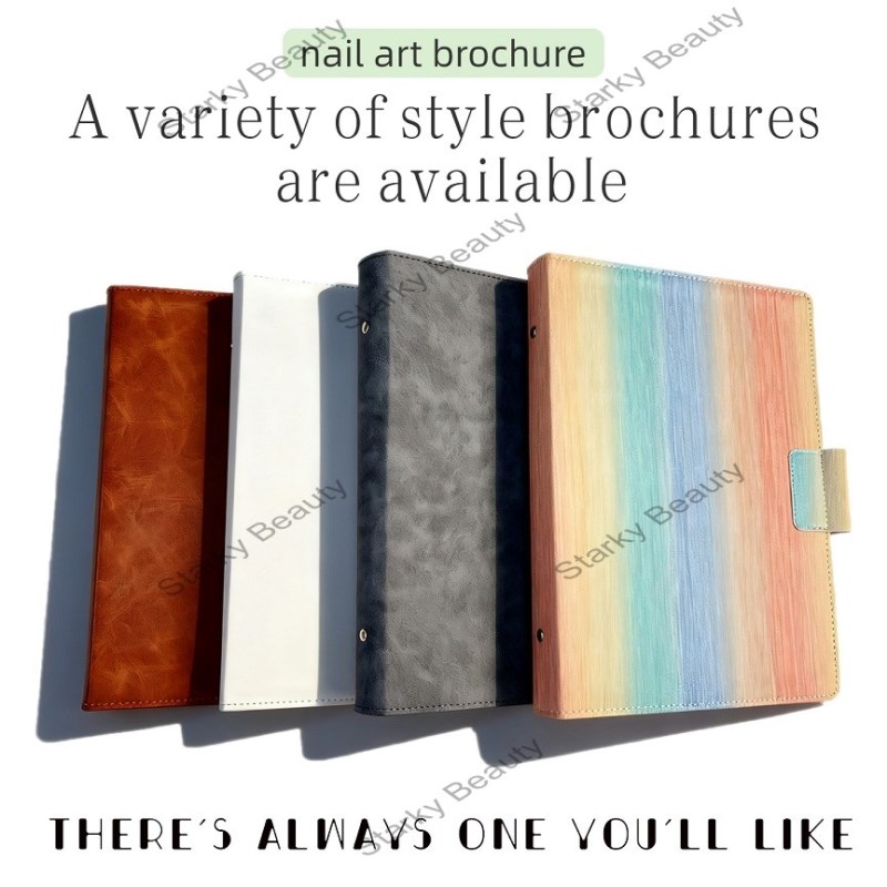 Magnetic Nail Art Showcase PU Leather Acrylic Color Board brochure
