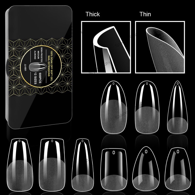 European and American specific frosted transparent nail plate A nail art without trace fake nail box