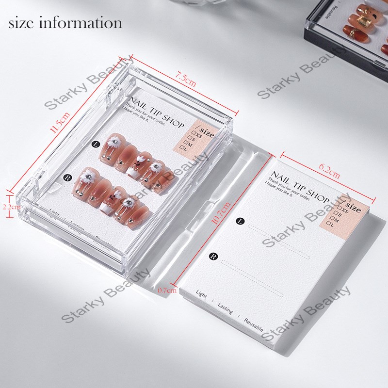 Wholesale wearing nail art display box, transparent and high-end jewelry nail plate box
