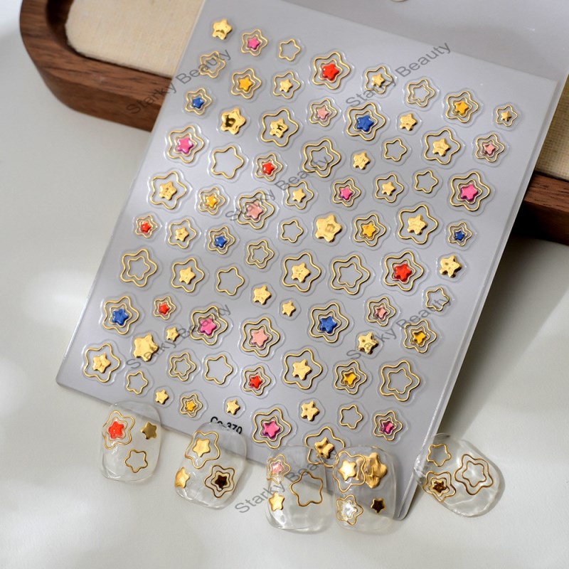 hot stamping nail sticker 5d adhesive nail sticker, internet famous new nail decoration