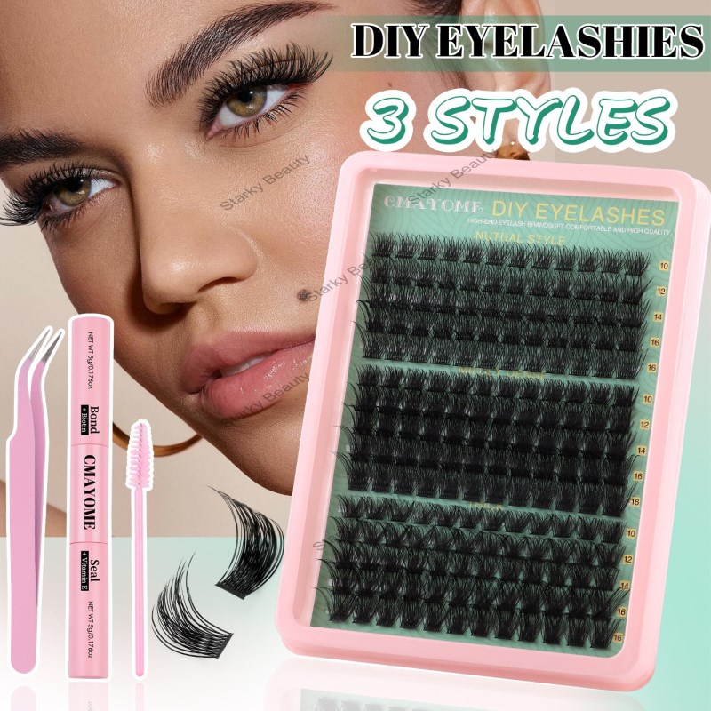 DIY Single Cluster Hair False Eyelash Natural Thickening Mixed Mixing Segmented 10-16mm Eyelash