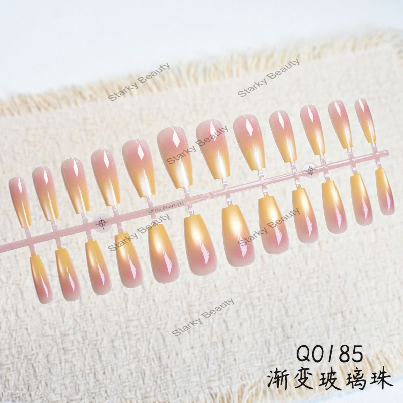 Gradient Glass Bead Wearing Armor, High Quality 24 Piece Wearing False nails