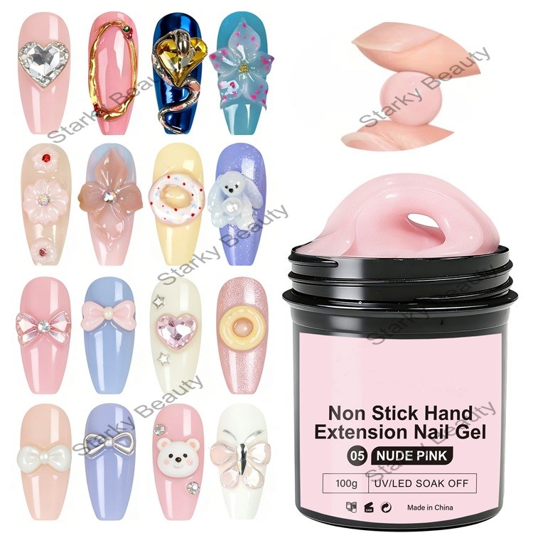 Non stick Hand Aurora Extension Nail Gel Pinching Glue Shapeable Nail Gel