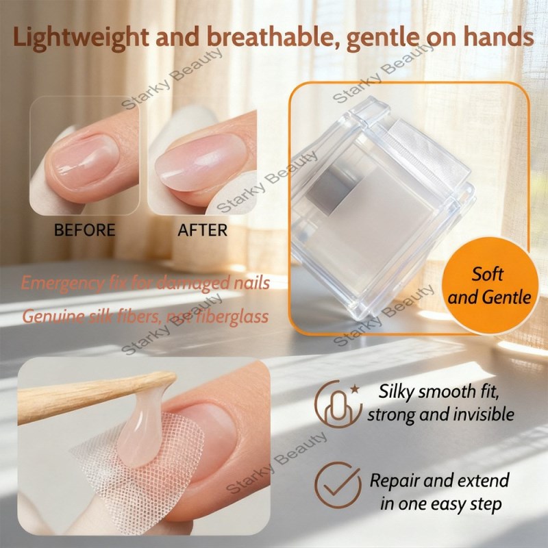 new nail specific armor extension repair silk cloth silk tape multifunctional portable nail tool