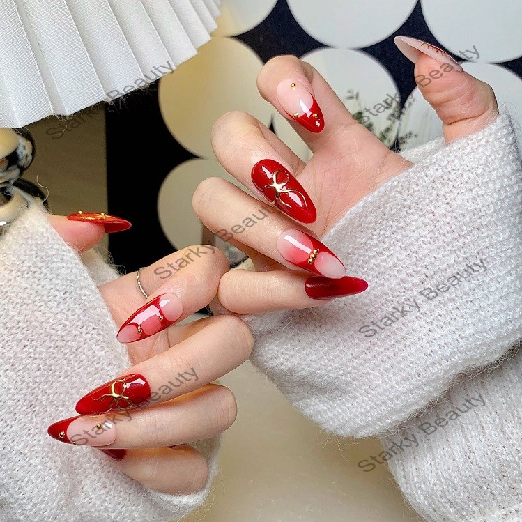 2026 High Quality Boutique Pure Handmade Nail Patch Advanced Sensation Fake Nails