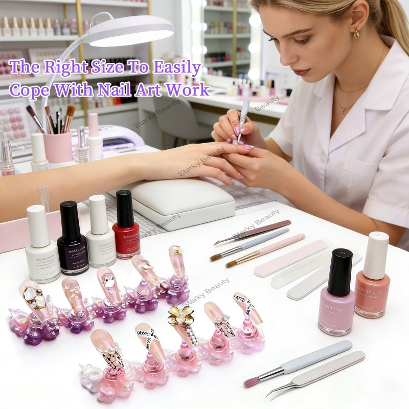 Nail Plate Holder Butterfly Series Laser Transparent Practice Holder Long Strip Nail Plate Nail Hold