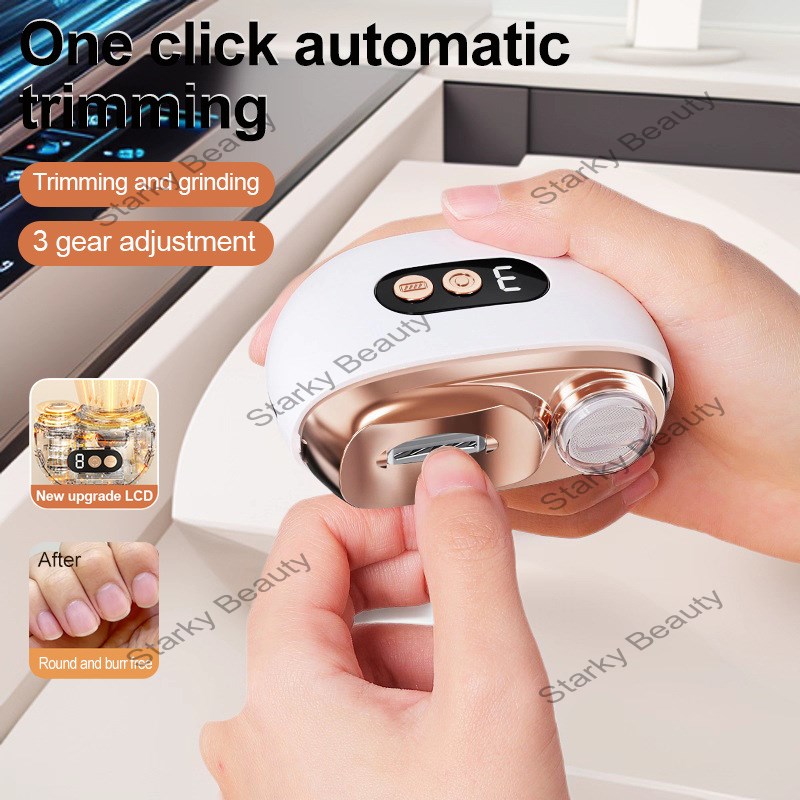 3 in 1 Multi-functional Electric Nail Trimmer 3 Speed Control Automatic Polished Trimmer Nail Clippe